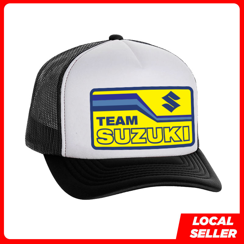 Suzuki Team Vintage Motorcycle Snapback Trucker Cap