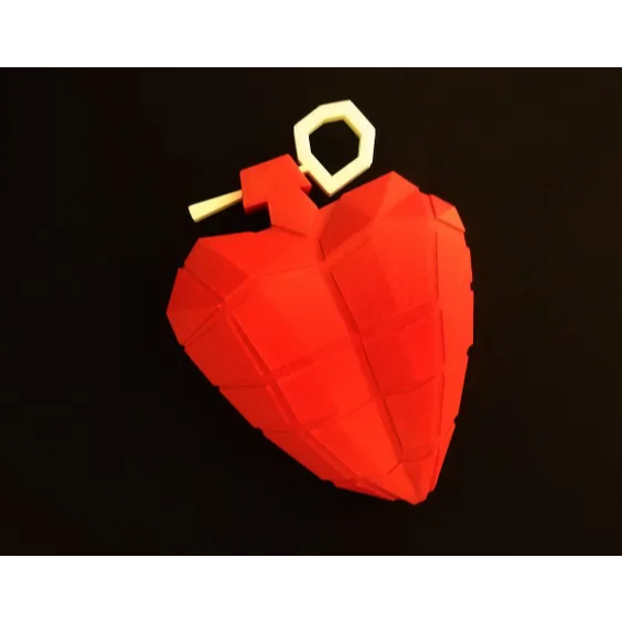 Heart Grenade 3D - Idiot สีเขียววัน