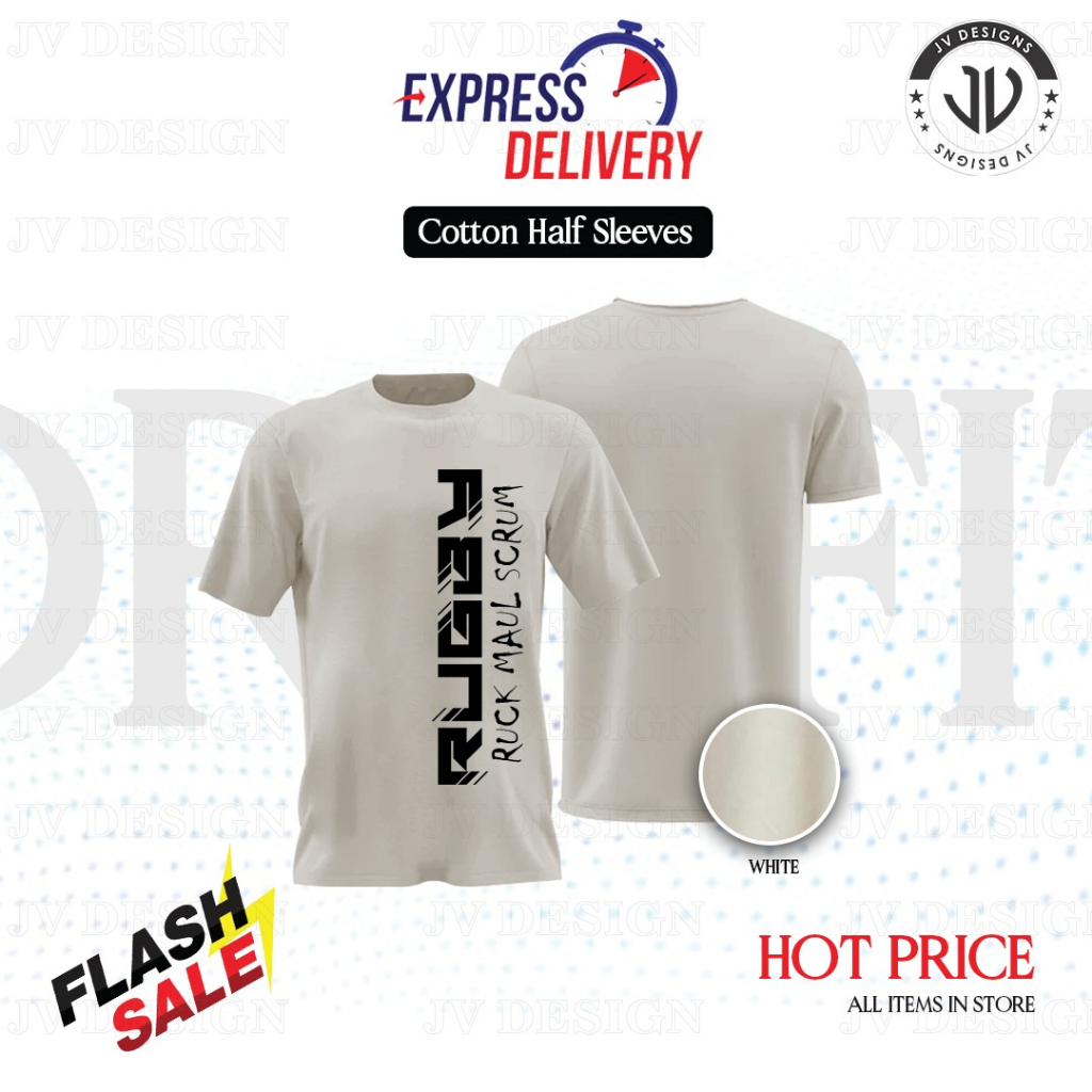 [ ใหม่ ] HD PRINTING RUGBY DESIGN 175GSM PREMIUM COTTON T-SHIRT