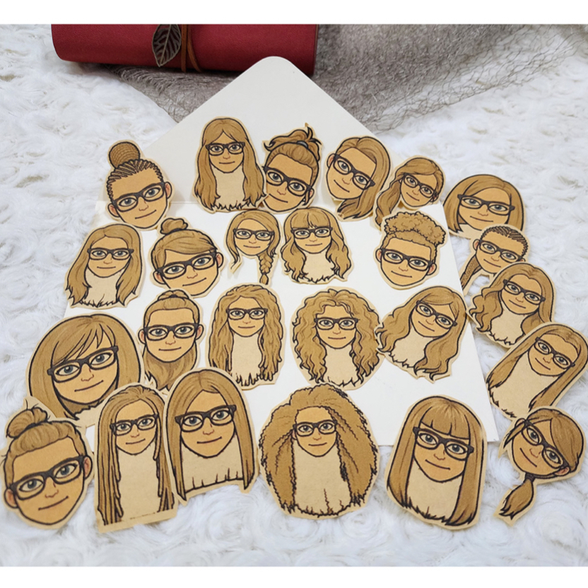 Setia Kraf Hair Styles Emoji Theme Journal Sticker Collection