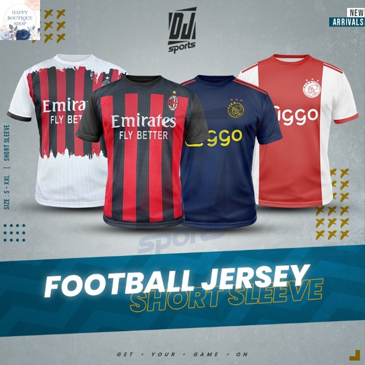 เสื้อยืดแขนสั้นฟุตบอล Dj Sport Baju Jersey [ S-2XL ]