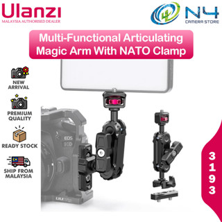 Ulanzi R103 แขนเมจิก พร้อมแคลมป์ NATO หัวบอลคู่ ปรับได้ 360 องศา พร้อมเมาท์ 1/4 นิ้ว รับน้ําหนักได้เต็มที่ 3 กก. สําหรับมอนิเตอร์