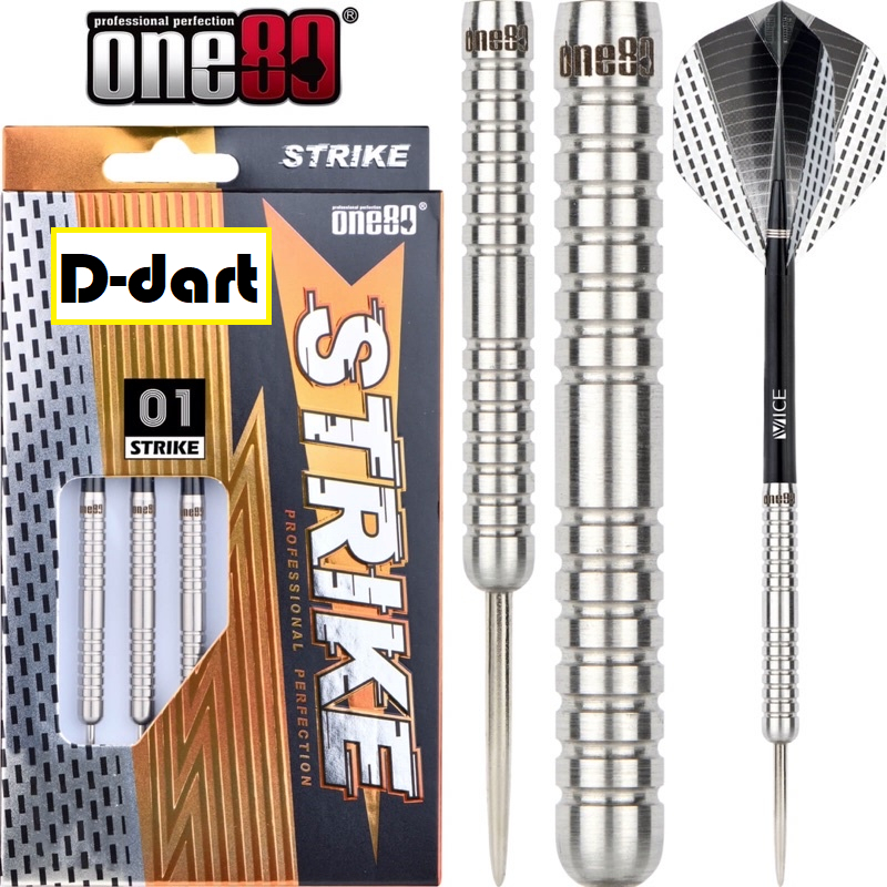 (SALE) ONE80 STEEL TIP DARTS - 22G HD TUNGSTEN DART STRIKE 01 (22G)