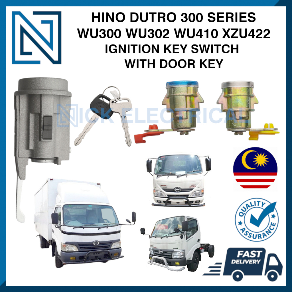 HINO DUTRO 300 SERIES WU300 WU302 WU410 XZU422 IGNITION STARTER KEY SWITCH ASSY พร้อมกุญแจประตู Lorr