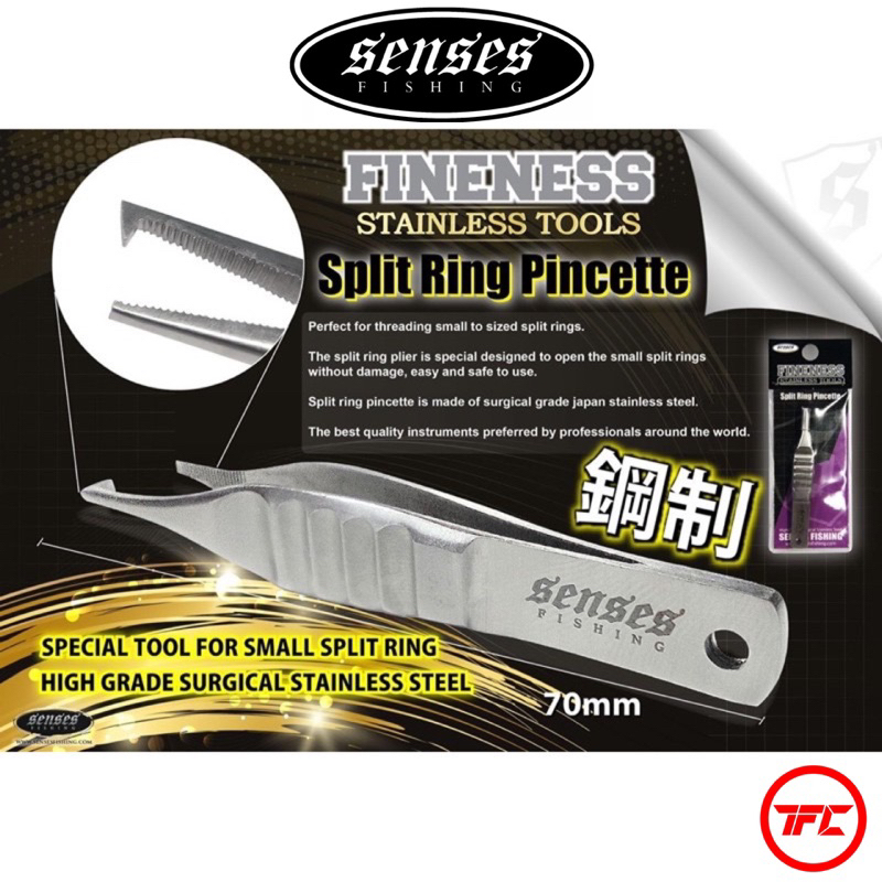 SENSES แยกแหวนเปิดสแตนเลส Pincette 7 ซม.เครื่องมือตกปลา Plier