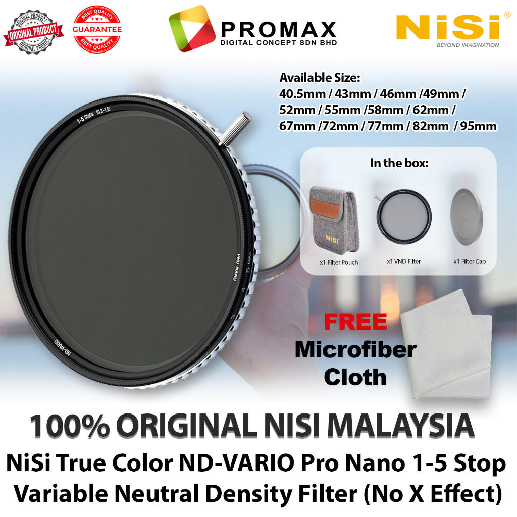 Nisi PRO Nano True Color 1-5 Stop ND-VARIO Color Variable ND Filter