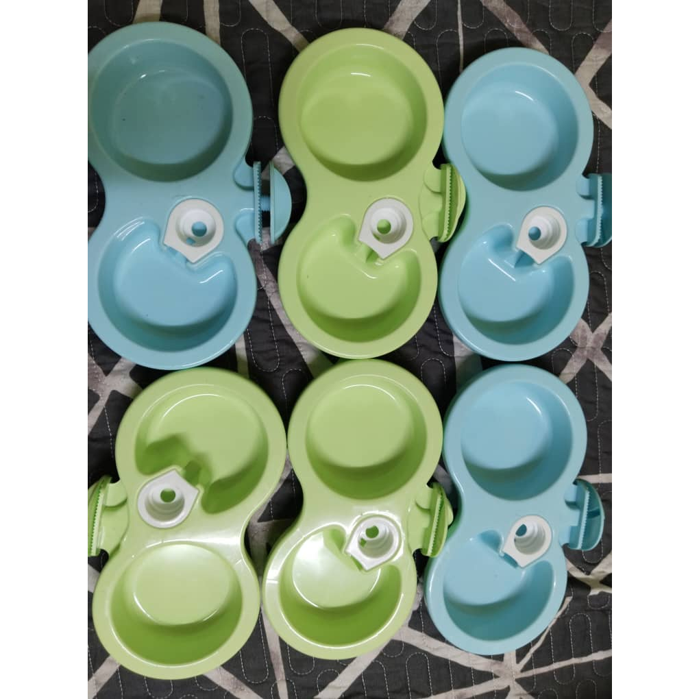 ชามสัตว์เลี้ยงคู่/ชามสัตว์เลี้ยงชามแมว/ชามสุนัขชามอาหารสัตว์เลี้ยง Candy สี Bekaan Kucing/arnab/Guin