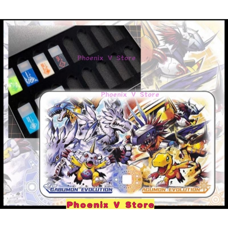 🔥‼️READY STOCK‼️🔥 Digimon Vital Bracelet Wargreymon MetalGarurumon Dim Card Storage Box 数码暴龙手环 战斗暴龙兽