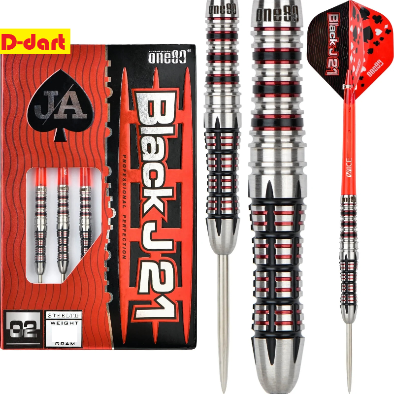 ONE80 STEEL TIP DART - 23G (BLACK J21-02) เหล็กทังสเตน 90% DARTS 23G