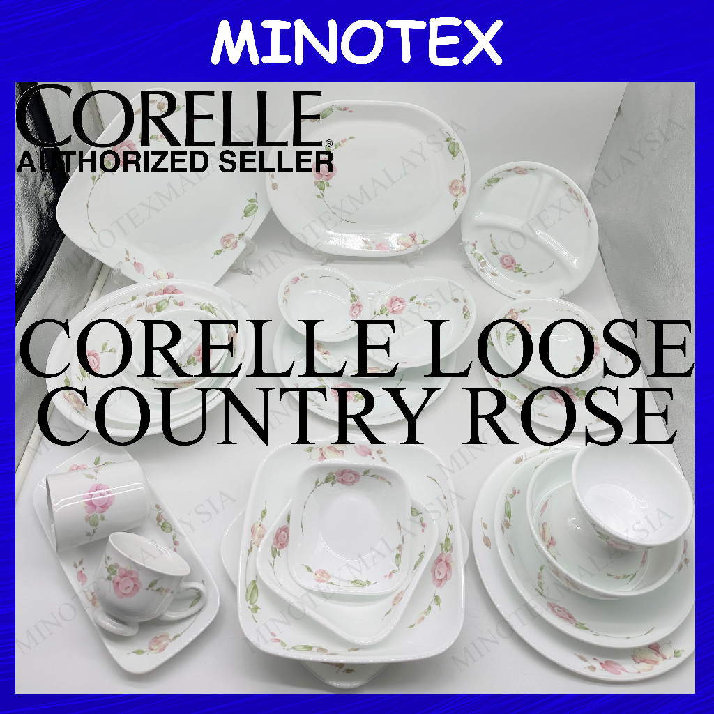 Corelle Loose Country Rose (จานแบ่ง / ชามขนม / จานซุป / ชามเสิร์ฟ) Pinggan Mangkuk Corelle / Gelas Corelle