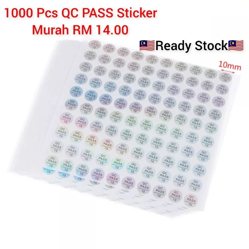 [QC PASS] Warranty Void Tamper Proof Hologram Sticker QC Pass Labels High Security 1cm Round