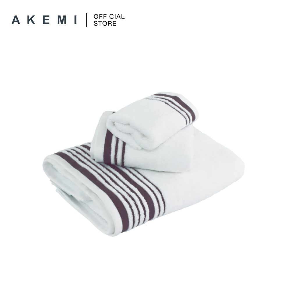 Akemi ผ้าขนหนู ผ้าฝ้าย หรูหรา สําหรับโรงแรม (33 ซม. x 33 ซม. / 2 ชิ้น)