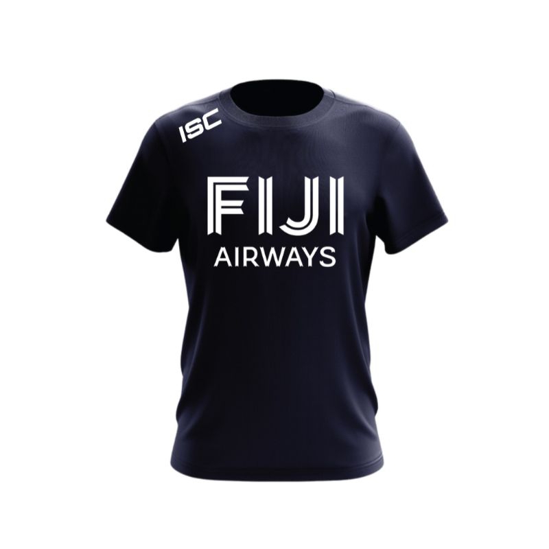 ใหม่รุ่นเสื้อยืดกีฬา FIJI AIRWAYS คุณภาพสูงใน MICROFIBER พิมพ์ O คอ UNISEX GSM170