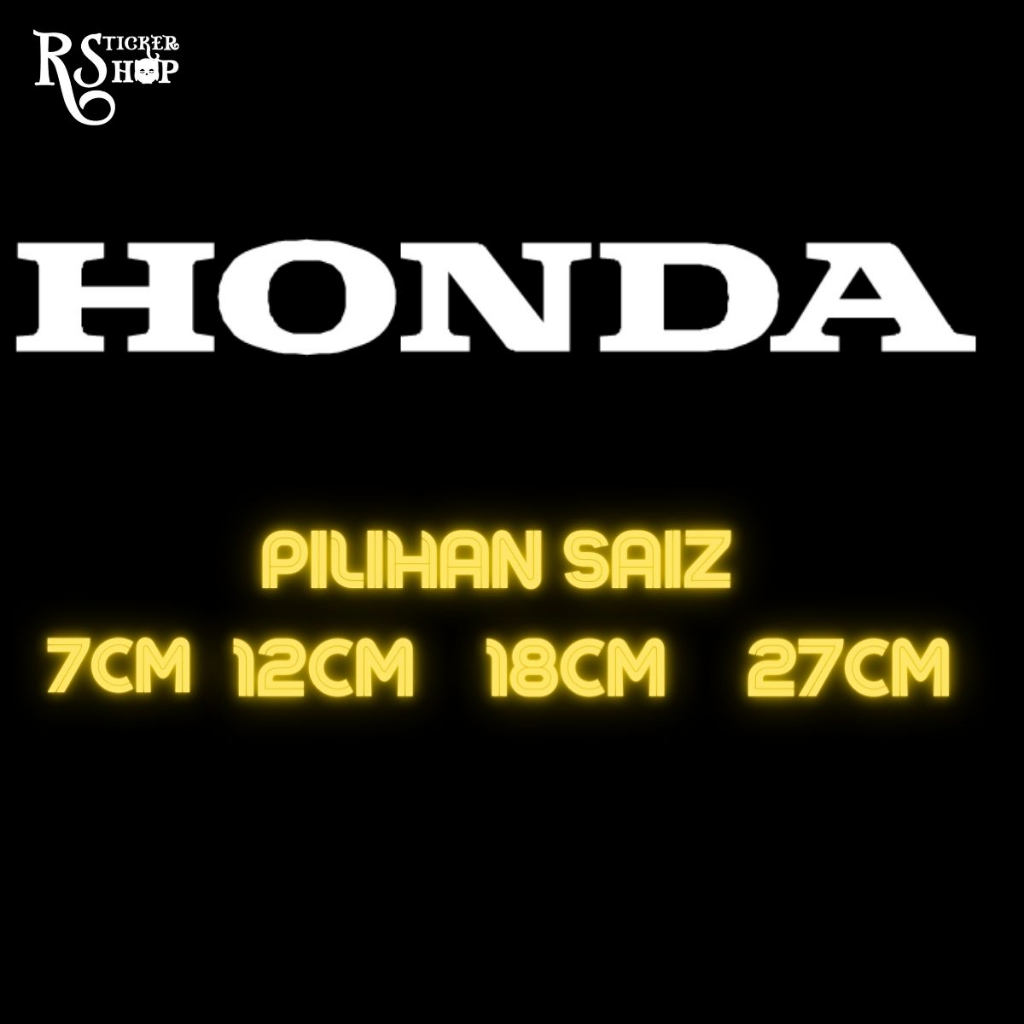 โลโก้ HONDA STIKER / สติ๊กเกอร์ HONDA / STIKER MOTOR / STIKER KERETA/RS 9086