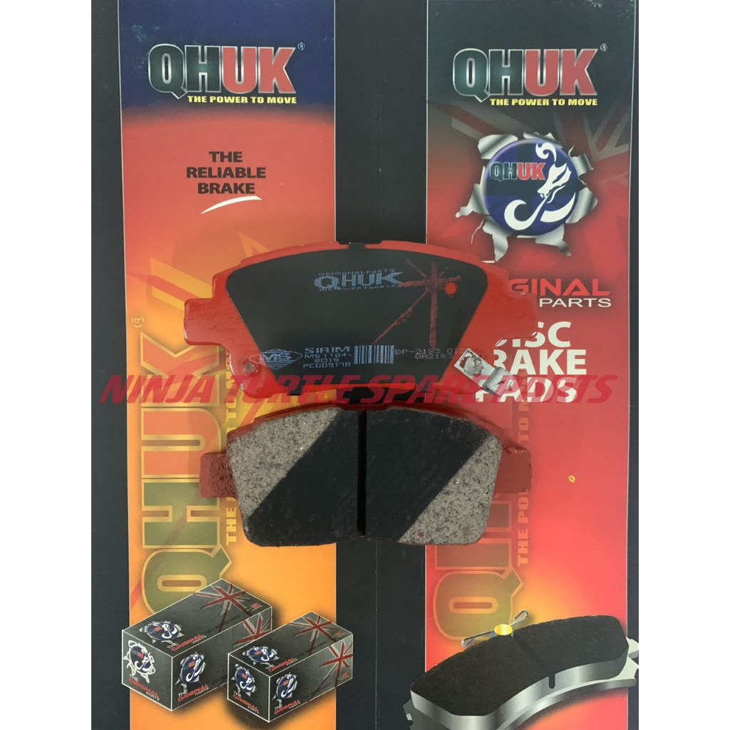 ชุดผ้าเบรคดิสก์เบรกหน้า TOYOTA VIOS NCP42 2002-2007/ALTIS ZZE121 1.6/1.8 - QHUK BP-2183M-Q