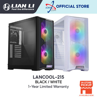 Lian LI LANCOOL 215X / 215W ATX เคสเกมมิ่งกระจกนิรภัย - (สีดํา / สีขาว)