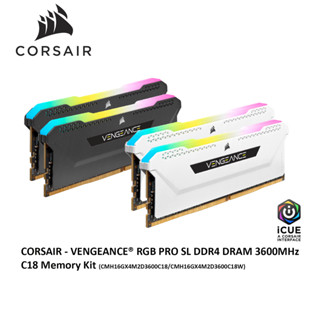 ชุดหน่วยความจํา RGB PRO SL 16GB (2x8GB) DDR4 3600MHz CMH16GX4M2D3600C18W/CMH16GX4M2D3600C18