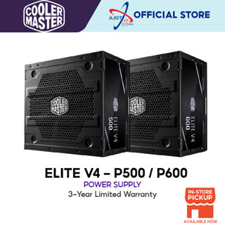 Cooler MASTER ELITE V4 80 PLUS หน้ากากอนามัย สีขาว 500W 600W - 230V (MPE-5001-ACABN-UK / MPE-6001-ACABN-UK)