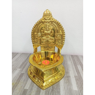 โคมไฟ ทองเหลืองบริสุทธิ์ Karumbu Kamatchi Amman Vilakku / โคมไฟ / Diya TK Brand คุณภาพพรีเมี่ยม (ขัดสีทอง)