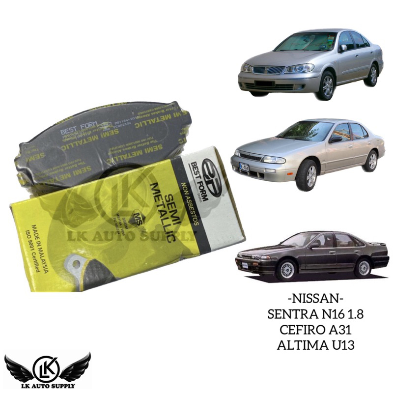 แผ่นดิสก์เบรค FRONT NISSAN SENTRA N16 1.8 CEFIRO A31 2.0 ALTIMA U13 1.8 สุดยอดสําหรับ M EMI METALLIC