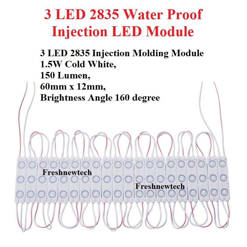 Led 5730 LED MODULE ความสว่างสูง 20 pcs 12v 1.5W กันน้ําสําหรับ Signboard Signage