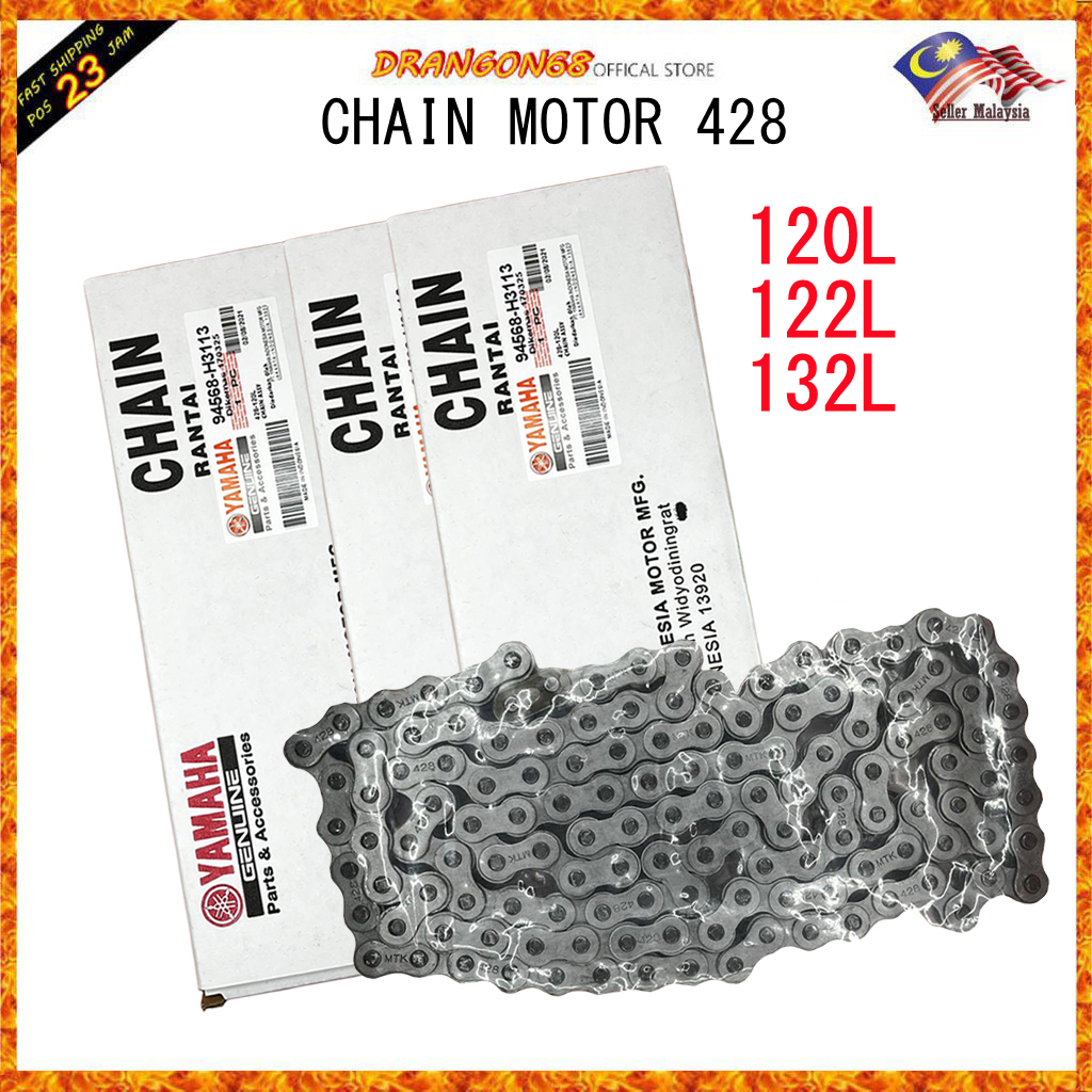 โซ่ YAMAHA RANTAI 428-120L 428-122L 428-132L SUPER HEAVY DUTY Y15/LC135/Y110/SRL115/LAGENDA/SS2/EX5/