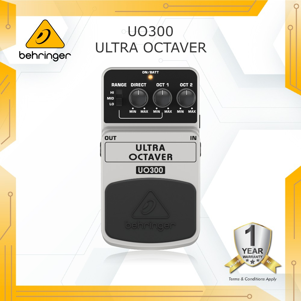 BEHRINGER UO300 แป้นเหยียบเอฟเฟกต์ Octaver 3 โหมด