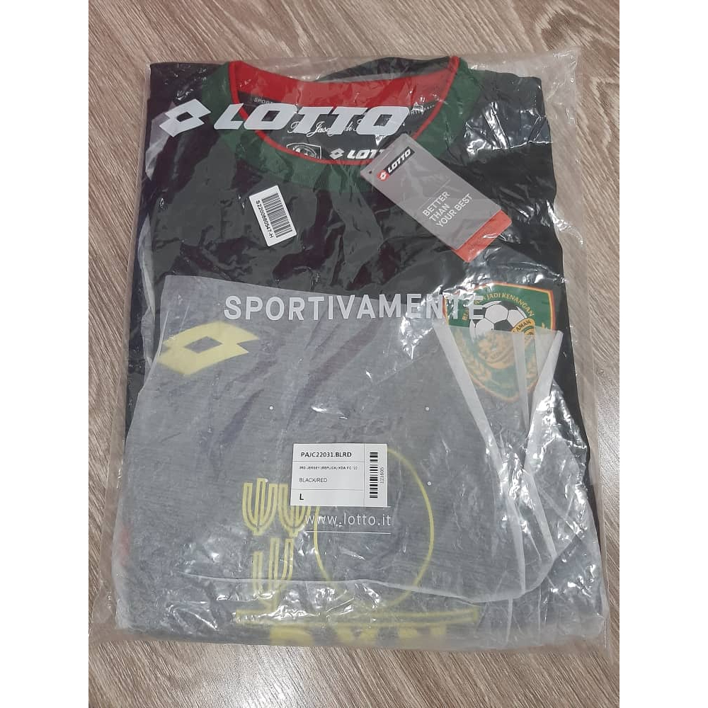 Lotto Kedah Darul Aman KDA FC 2022 3rd Kit Replica Issue Jersey – (สีดํา) Jimat Man