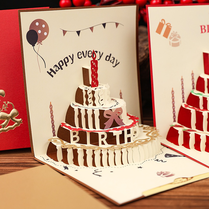 Local I Happy Birthday 3D Wish Card พร้อมซอง | กาดฮารีจาดี |