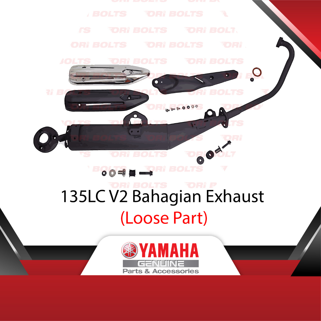Yamaha 135LC V2 V3 ฝาครอบท่อไอเสีย Damper คอสกรูเครื่องซักผ้า Wave Gantung Ekzos Ikat แชสซี - SPA Pa