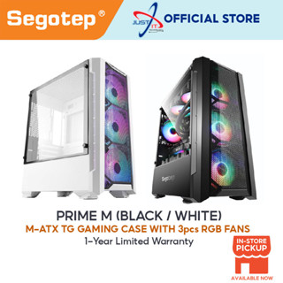 Segotep Prime M เคสกระจกนิรภัย M-Atx - สีดํา / สีขาว