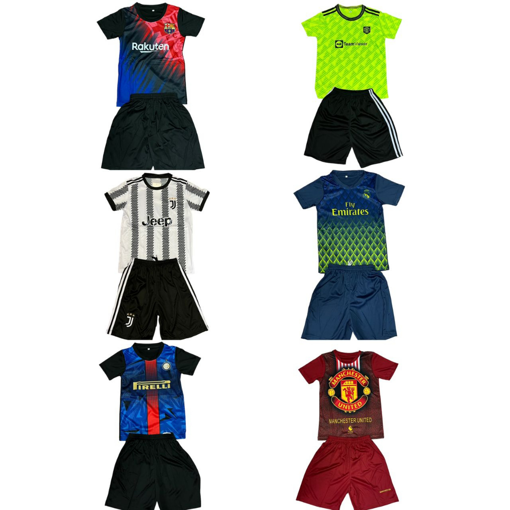 KID FOOTBALL SHIRT & PANT SET JERSEY/BAJU BOLA BUDAK/BAJU SOKAN ANAK/BAJU JERSEY KANAK-KANK