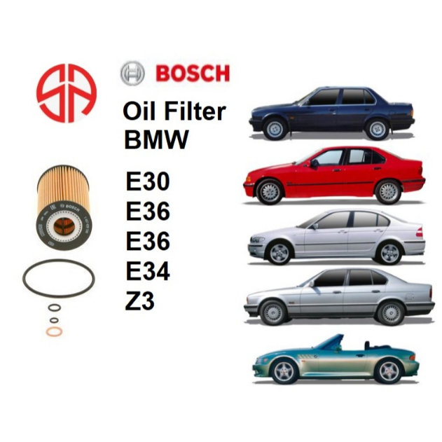 กรองน้ํามันเครื่อง BMW E30 E36 E46 E34 Bosch 1457429108 P9108 Z3 E36 E37 11421432097