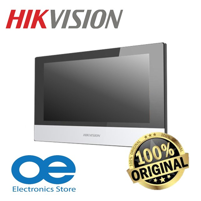 HIKVISION DS-KH6320-WTE1 เครือข่าย 7 นิ้วหน้าจอสัมผัสสีสันสดใสรองรับสถานีในร่มเครือข่าย PoE มาตรฐาน