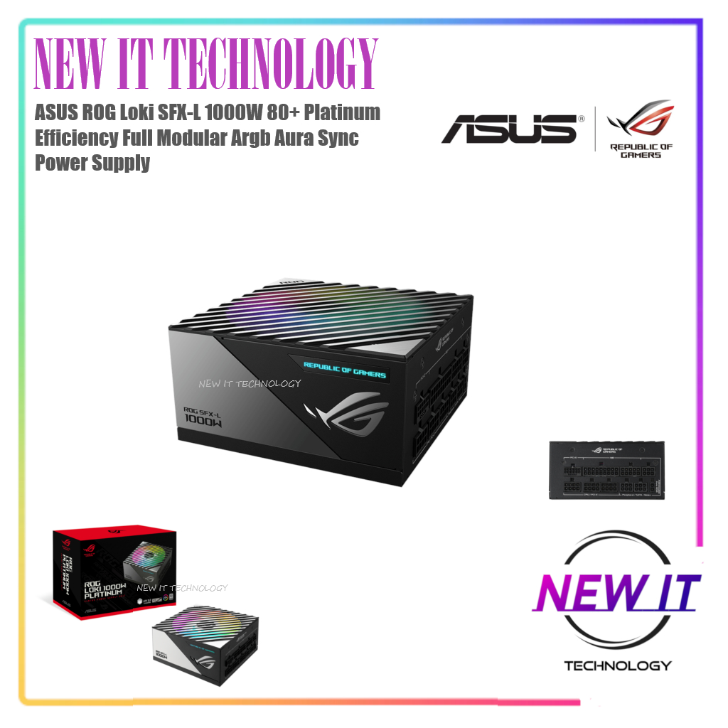 ASUS ROG Loki SFX-L 80+ Platinum Efficiency Full Modular Argb Aura Sync PC Power Supply PSU ( 750w,8