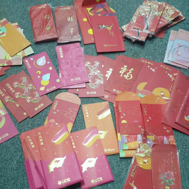 (OK) UOB OCBC แองเปาแพค คอลเลคชั่น ซองแดง Collection Bank UOB