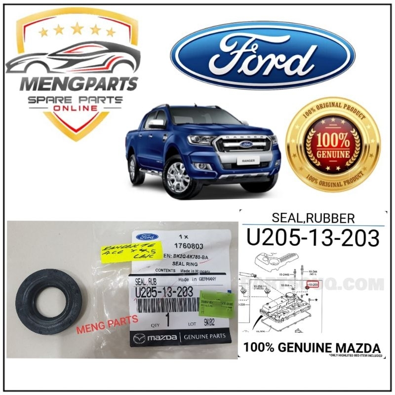 FORD RANGER T6 & T7 2.2 & 3.2 ฝาครอบวาล์ว BUSH U205-13-203 / BK2Q-6K-780AA