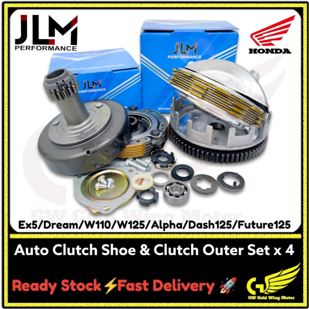 JLM WAVE DX CX DASH125 FI EX5FI EX5 DREAM W100 WAVE110 WAVE125 W125 FUTURE AUTO CLUTCH COMP & CLUTCH