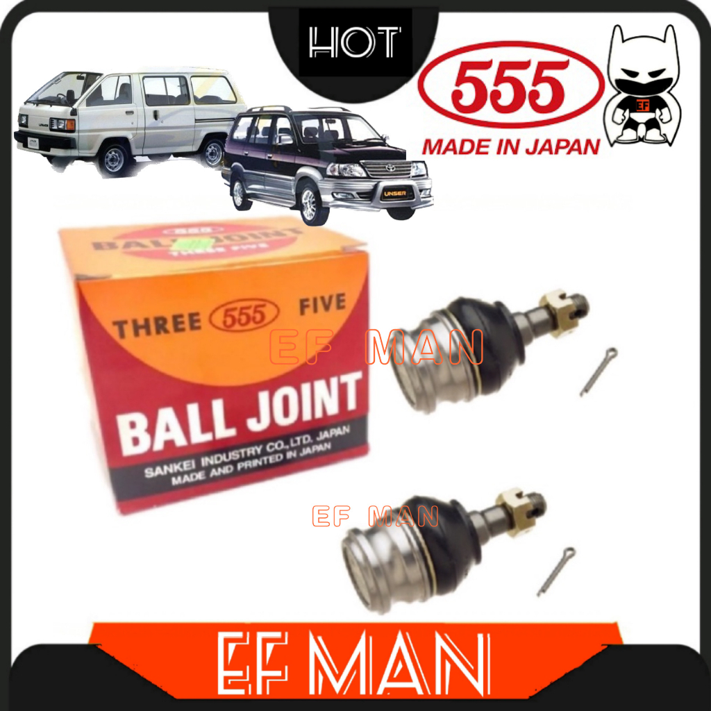 ยี่ห้อญี่ปุ่น 555 TOYOTA LITEACE KM36 VAN UNSER KF80 UPPER ARM BALL JOINT LOWER ARM BALL JOINT SPARE