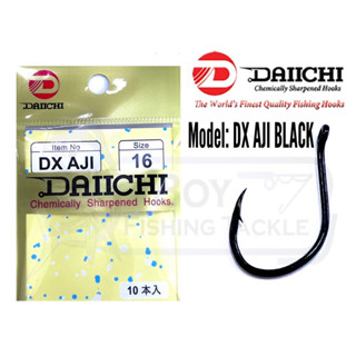 Daiichi DX AJI ตะขอตกปลา สเตนเลส สีดํา