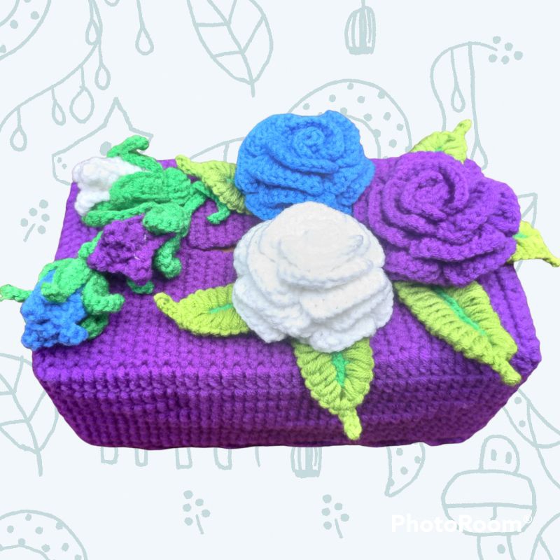 SARUNG KOTAK TAKU KAITAN TANGAN.. TISSUE BOX HOLDER HANDMADE .