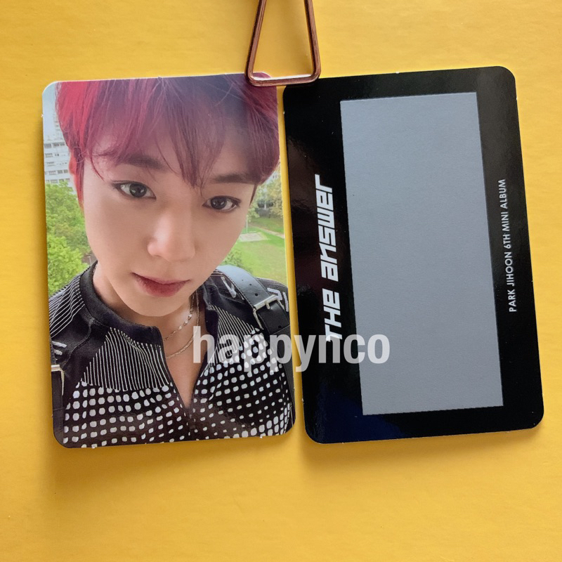 PARK JIHOON [THE ANSWER] 6th Mini Album ASK Photocard .  PARK JI HOON ความแข็ง迷你 Mary PARKJIHOON