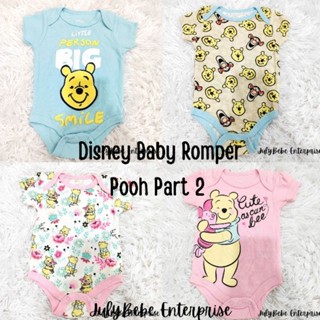 Pooh part 2 Disney ชุดรอมเปอร์ สําหรับเด็กทารกแรกเกิด น่ารัก