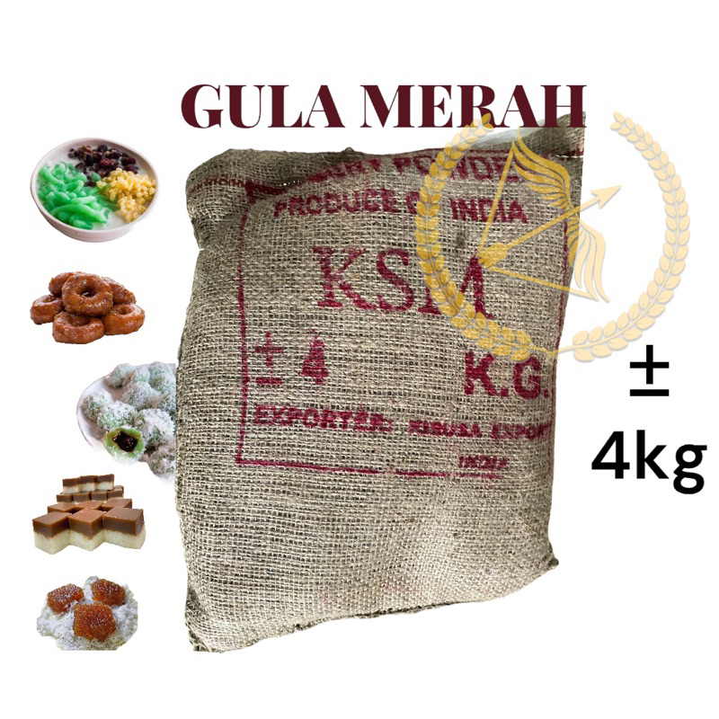 4kg Gula Merah Guni / Brown Sugar Sack/ India
