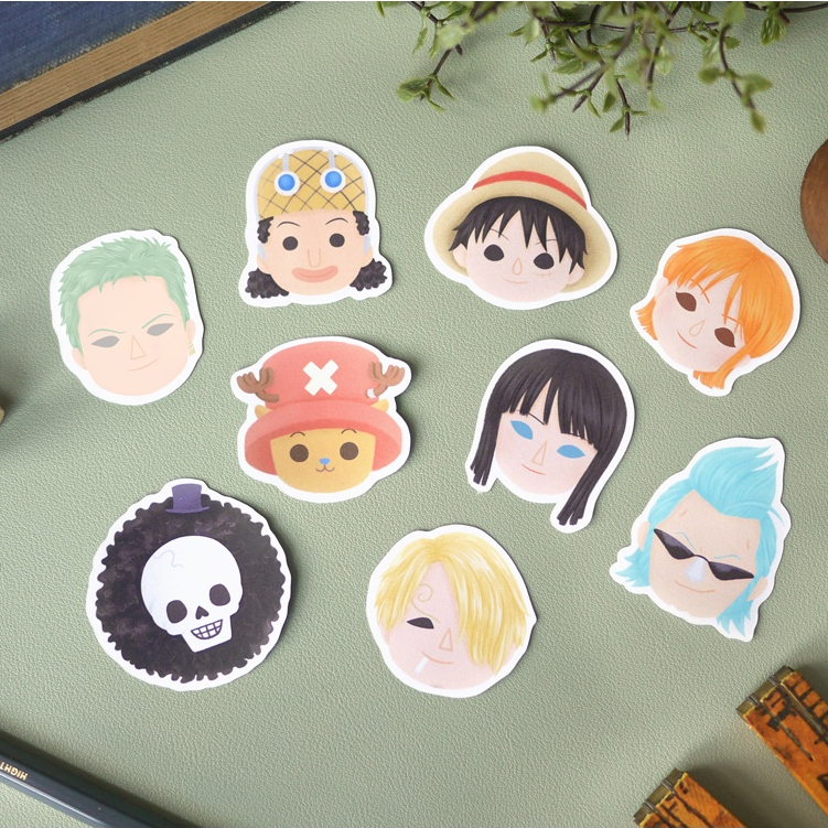 One Piece Anime Sticker Pack หมวกฟาง Luffy Chopper Manga Chibi สติกเกอร์น่ารัก One Piece Fan Art