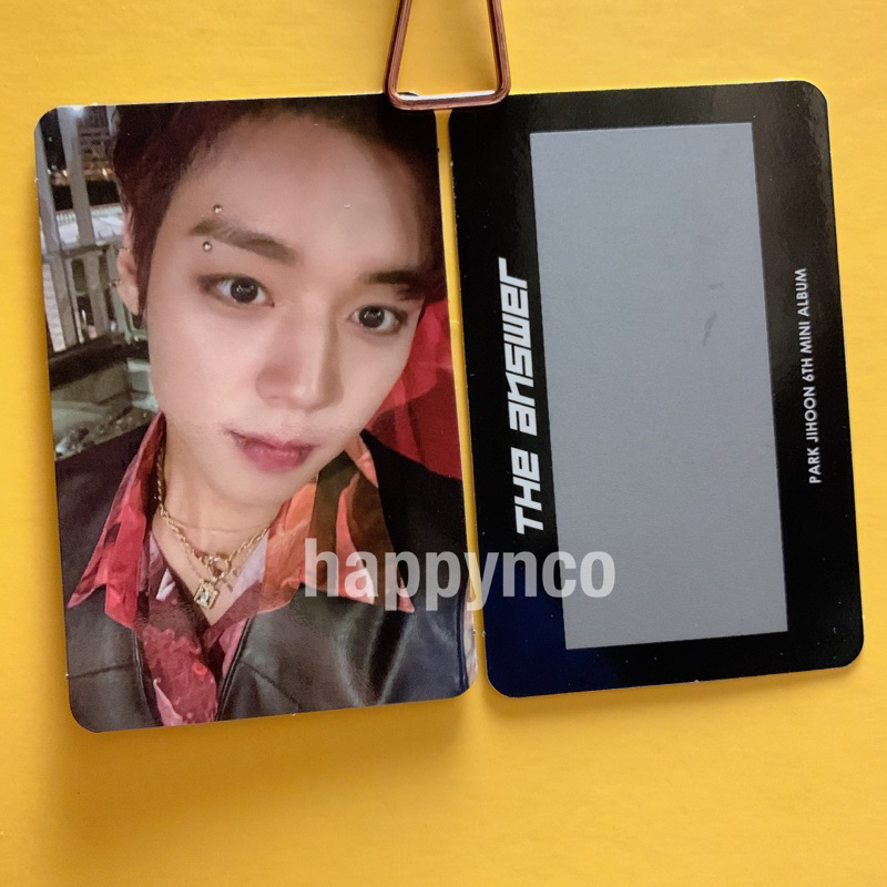 PARK JIHOON [THE ANSWER] 6th Mini Album ASK Photocard .  PARK JI HOON ความแข็ง迷你 Mary PARKJIHOON