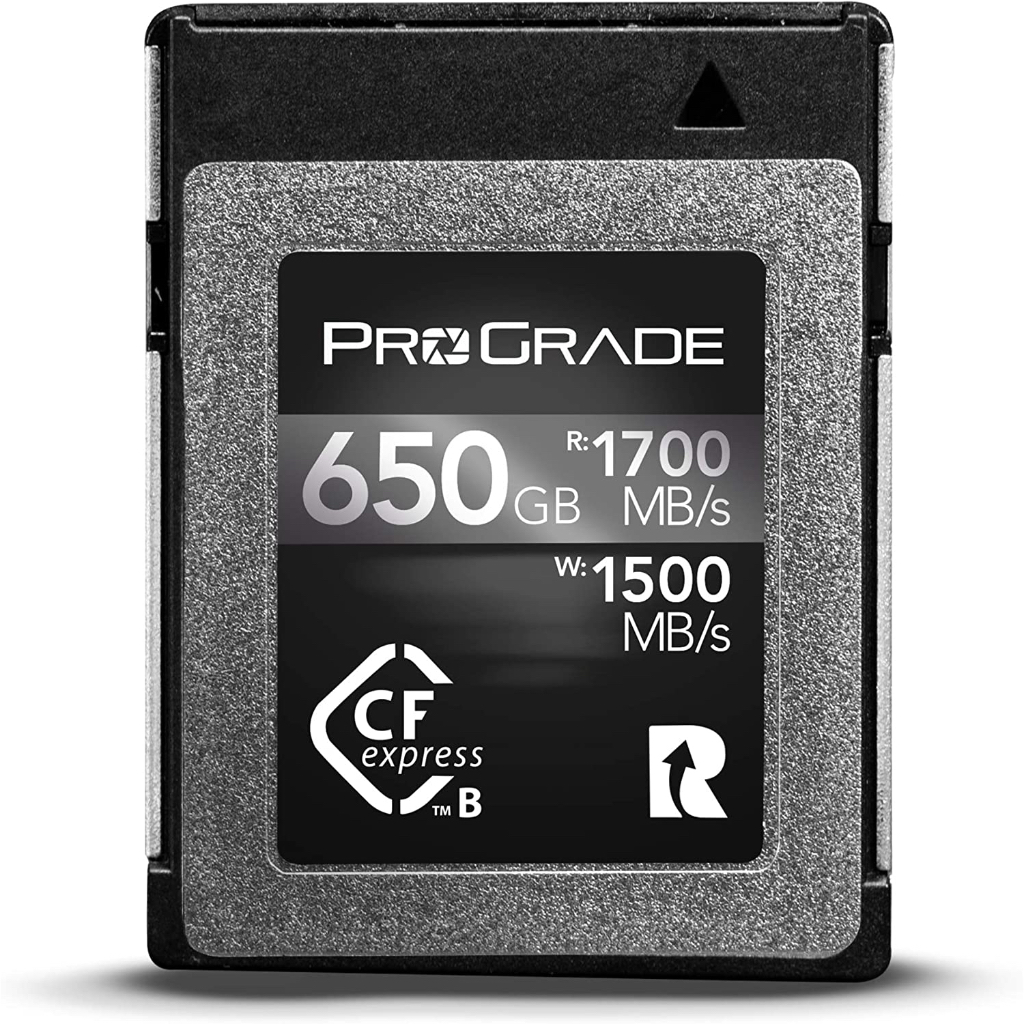 การ์ดหน่วยความจําดิจิตอล ProGrade - CFexpress Type B 650GB สําหรับกล้อง ที่เก็บของขนาดใหญ่ (ใหม่เอี่