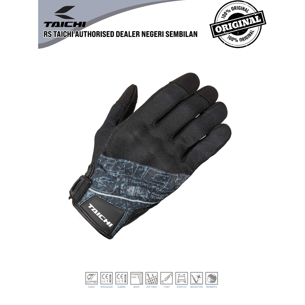 TAICHI GLOVE RST462 URBAN AIR GLOVE / RS TAICHI RST 462 / RIDING GLOVE / ถุงมือมอเตอร์ไซค์