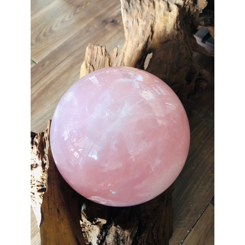 Natural Rose Quartz Sphere stone of LOVE ความสัมพันธ์ harmony粉球 爱情 คริสตัล 和解加厚花运