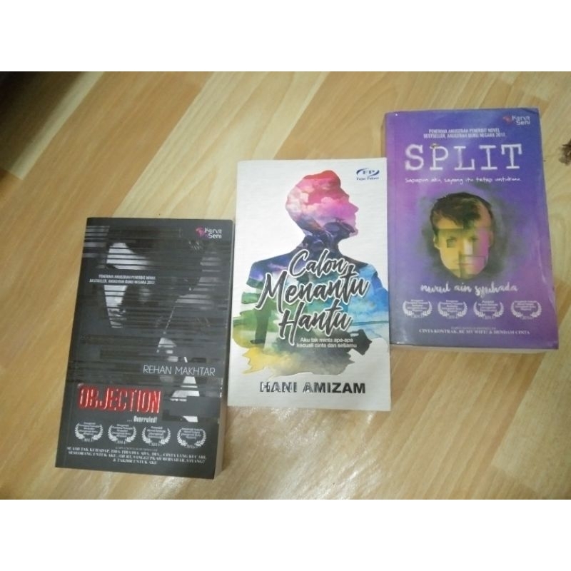 นวนิยาย Preloved Objection, Calon Menantu Hantu & Split